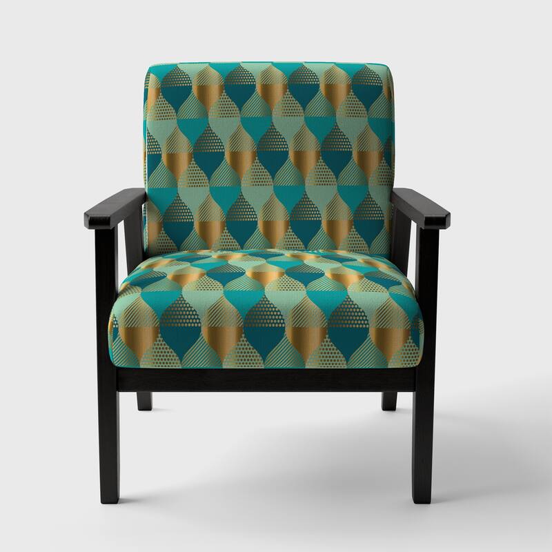 Designart "Luxury Retro Drops II" Upholstered MidCentury Accent Chair